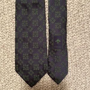 Gucci Tie Blue/Green 2 3/4” Wide